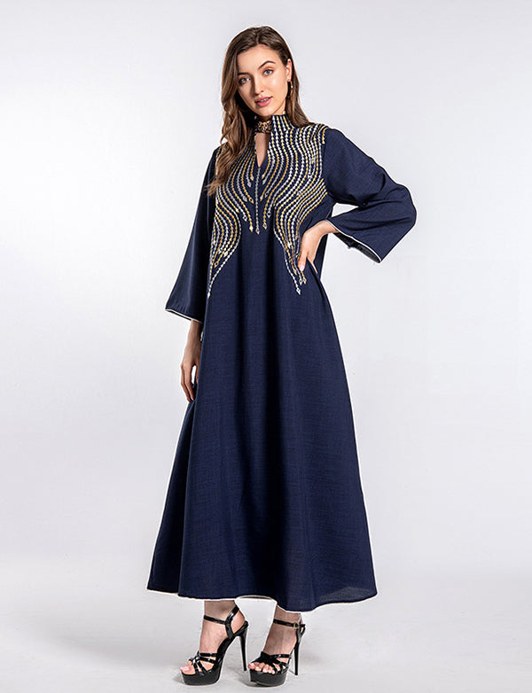 Robe de soirée musulmane brodée