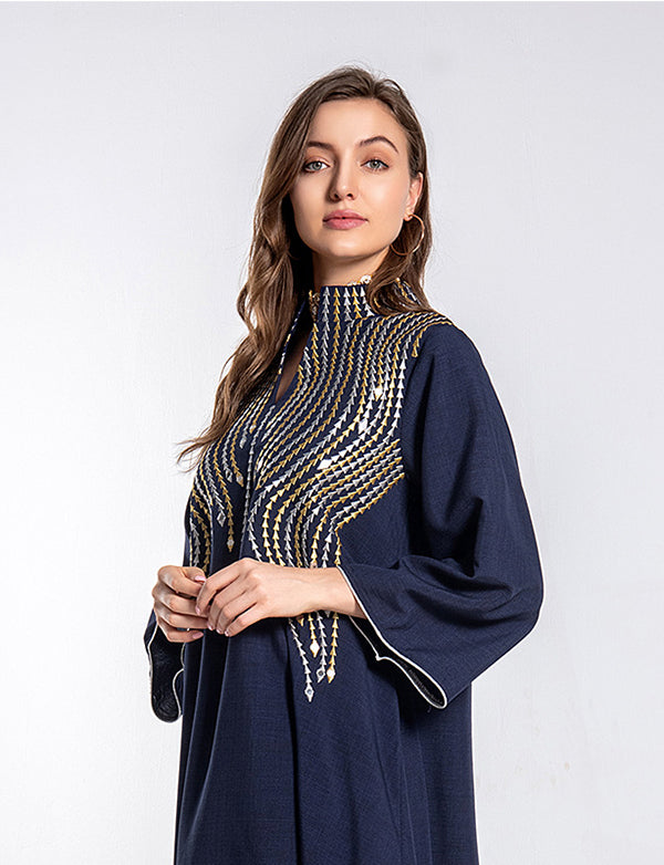 Robe de soirée musulmane brodée