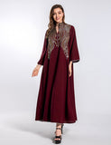 Robe de soirée musulmane brodée
