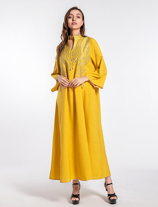 Robe de soirée musulmane brodée