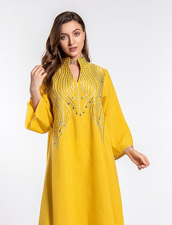 Robe de soirée musulmane brodée