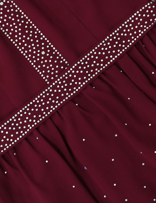 Robe abaya avec diamants