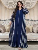 Robe en patchwork perlé