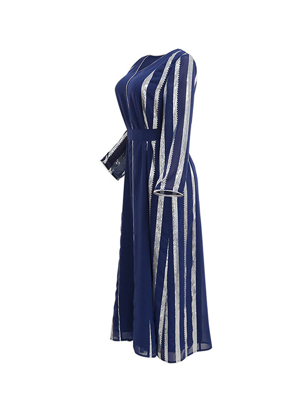 Robe en patchwork perlé