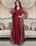 Robe en patchwork perlé