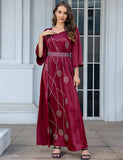 Robe abaya en strass