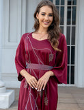 Robe abaya en strass