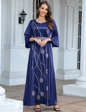 Robe abaya en strass