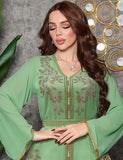 Robe caftan perlée de diamants
