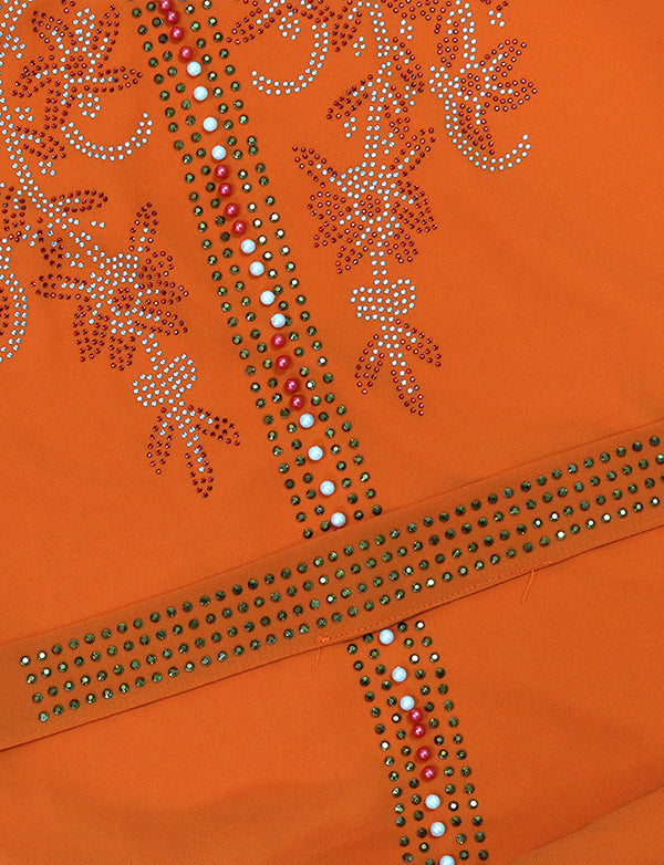 Robe caftan perlée de diamants