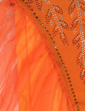 Robe caftan perlée de diamants