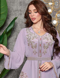 Robe caftan perlée de diamants