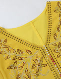 Robe caftan perlée de diamants