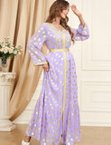 Robe estampillée et brodée