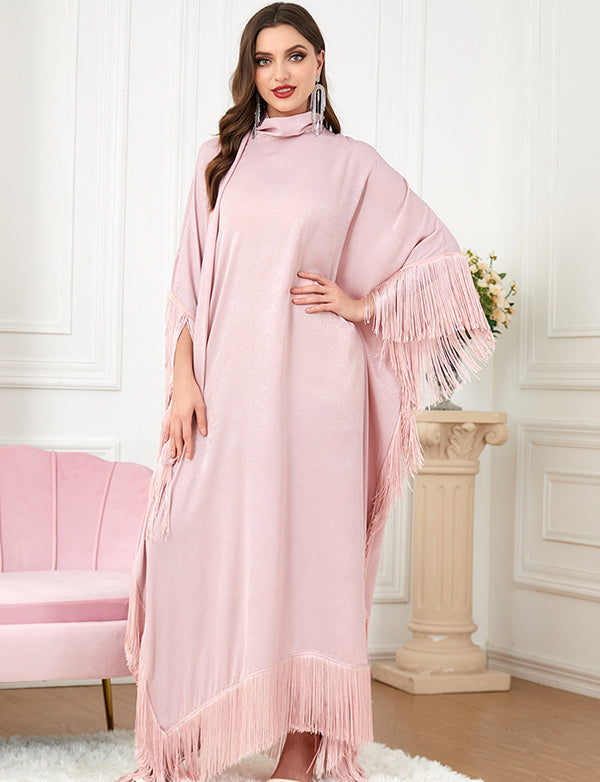 Robe à manches chauve-souris en patchwork