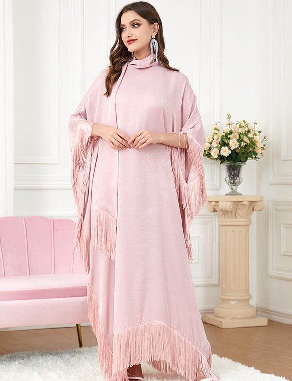 Robe à manches chauve-souris en patchwork