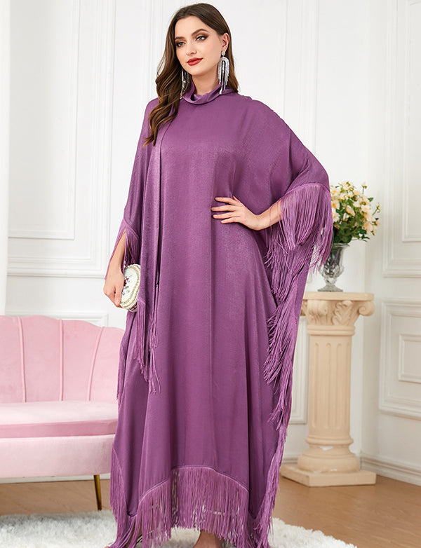 Robe à manches chauve-souris en patchwork