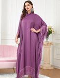Robe à manches chauve-souris en patchwork