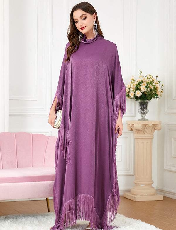 Robe à manches chauve-souris en patchwork