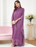 Robe à manches chauve-souris en patchwork