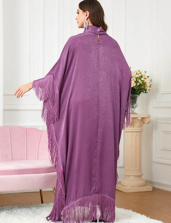 Robe à manches chauve-souris en patchwork