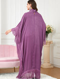 Robe à manches chauve-souris en patchwork