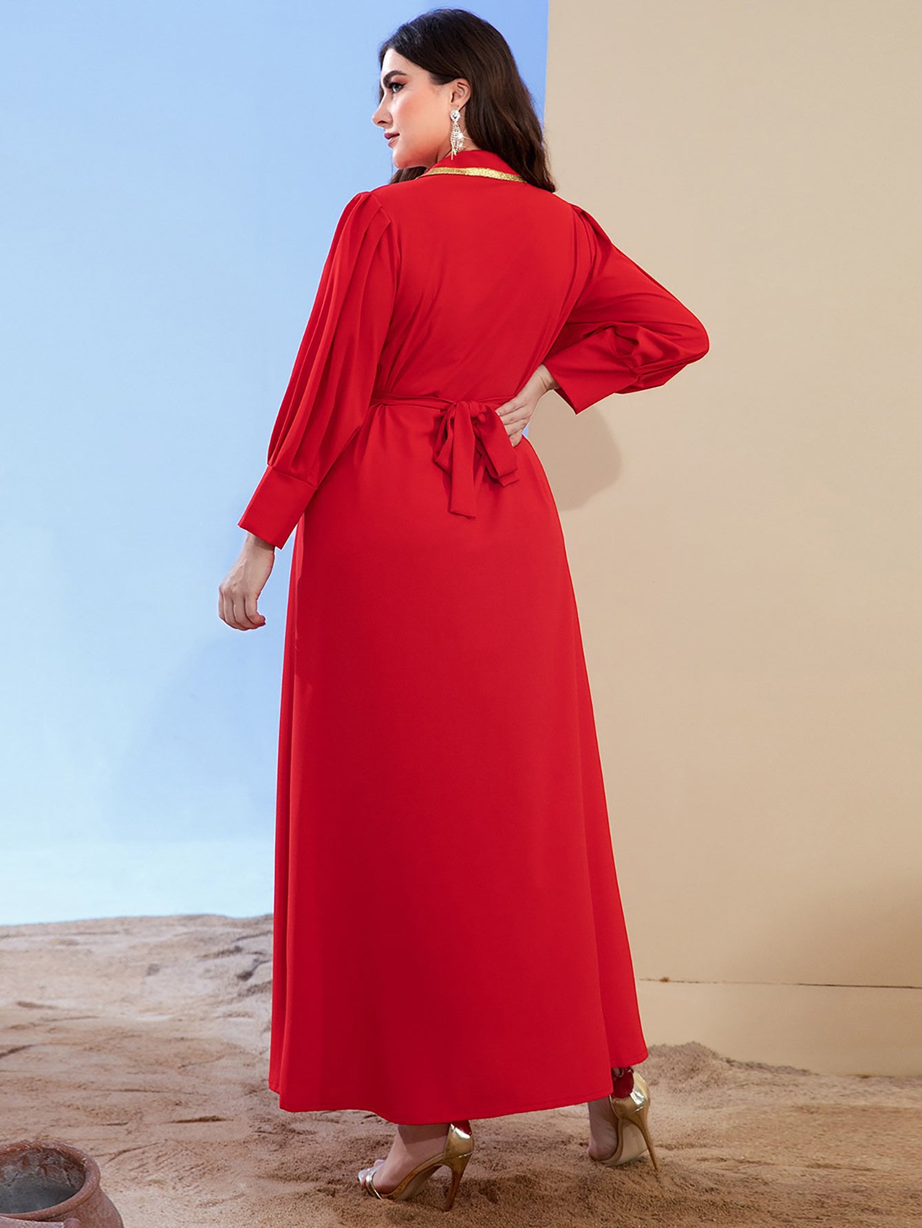 Robe caftan avec diamants