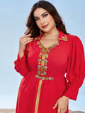 Robe caftan avec diamants