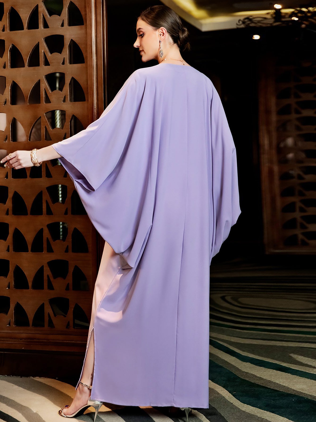 Robe Abaya brodée de paillettes