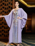 Robe Abaya brodée de paillettes