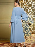 Caftan Couture Robe en mousseline avec strass