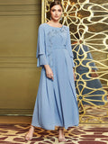 Caftan Couture Robe en mousseline avec strass
