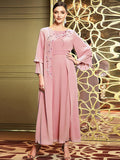Caftan Couture Robe en mousseline avec strass