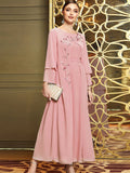 Caftan Couture Robe en mousseline avec strass