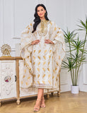 Robe à ruban d'or brodé