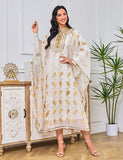 Robe à ruban d'or brodé