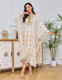 Robe à ruban d'or brodé