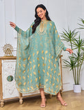 Robe à ruban d'or brodé