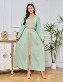 Robe abaya confort brodée