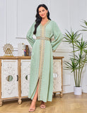Robe abaya confort brodée