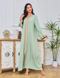 Robe abaya confort brodée