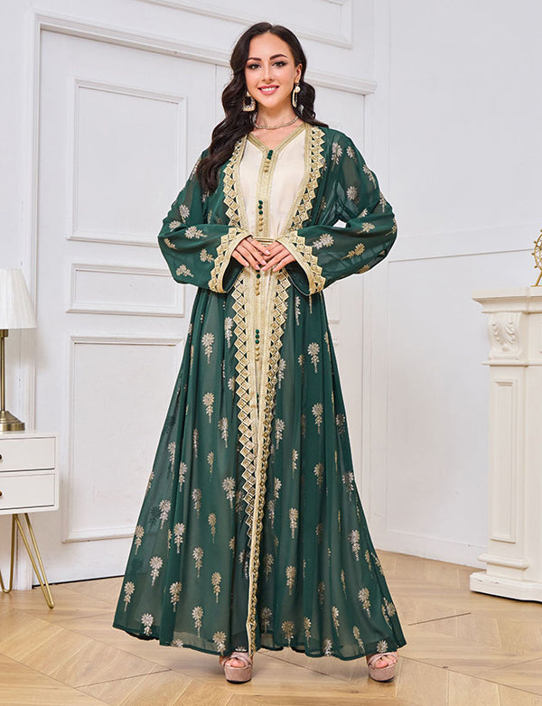 Robe cardigan brodée