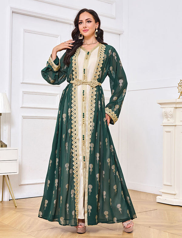 Robe cardigan brodée