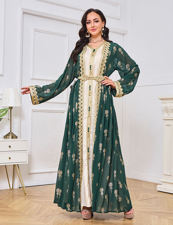Robe cardigan brodée