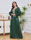 Robe abaya à col en V