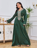 Robe abaya à col en V