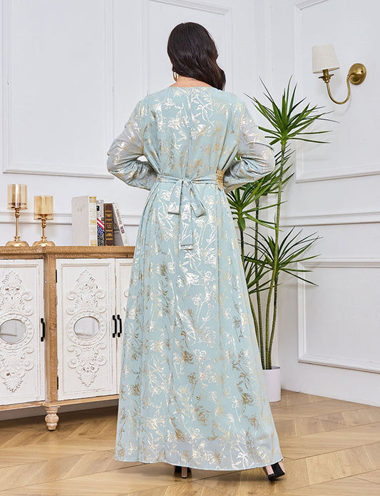 Robe abaya estampillée