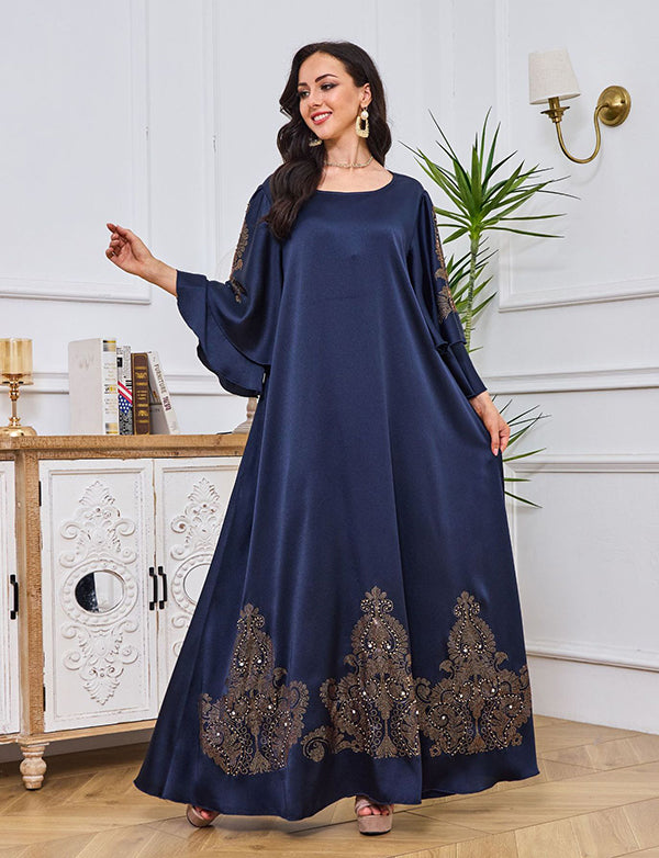 Robe de chambre perlée