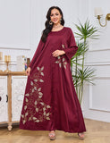 Robe à grands ourlets et strass