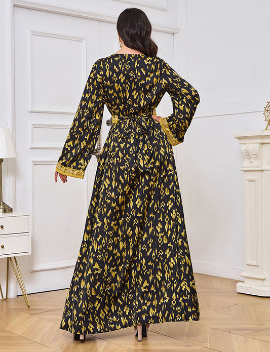 Robe imprimée abaya à la mode